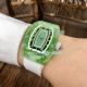 Swiss Quality Replica Richard Mille RM07-02 Green Transparent Diamond Dial Watch White Rubber Band(7)_th.jpg